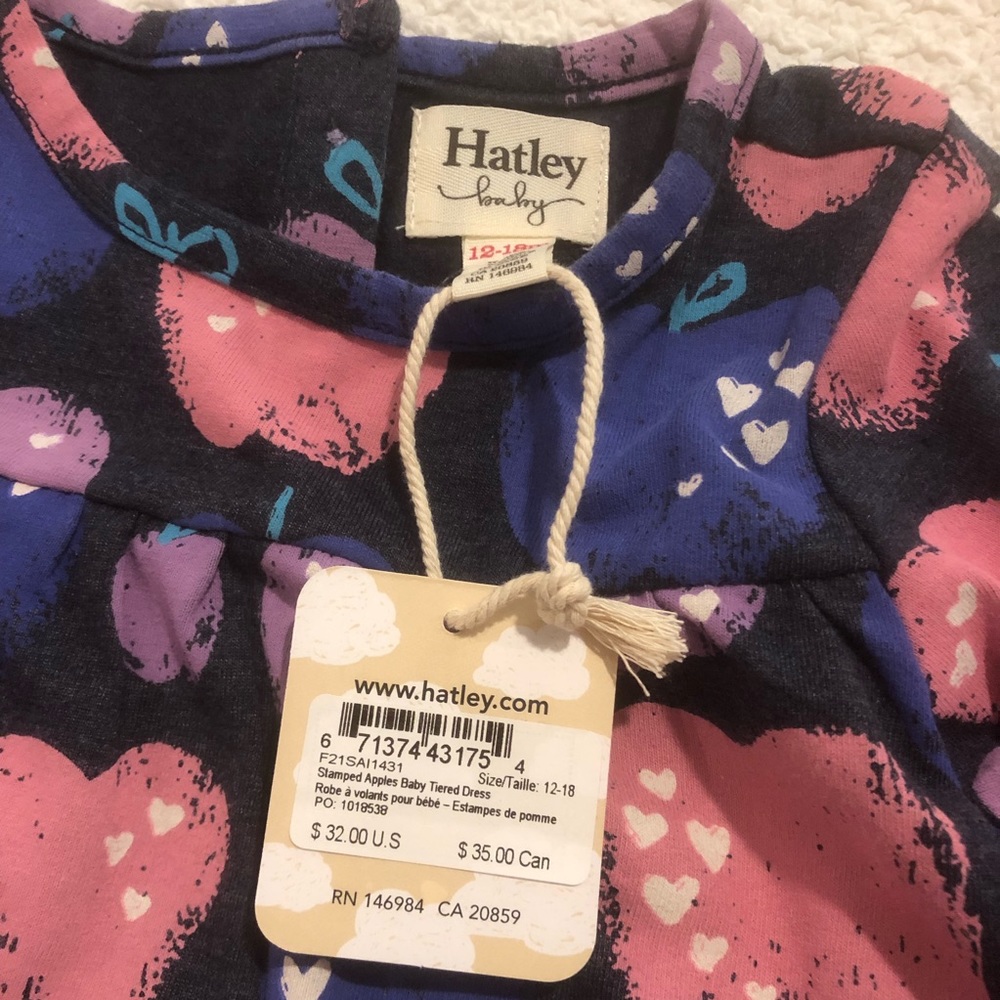 NEW Hatley Apple Dress 12-18 Months - Picture 5 of 9
